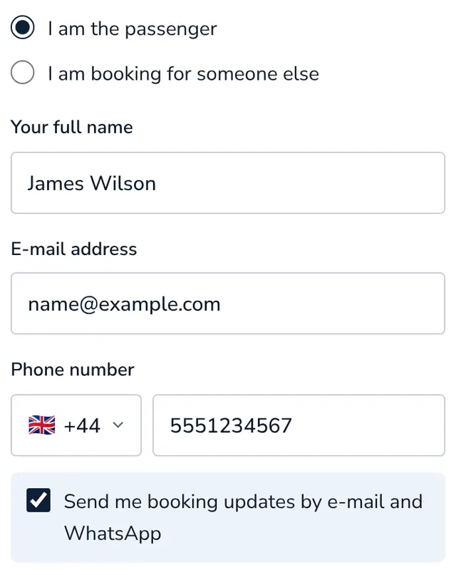 Tell us who is travelling