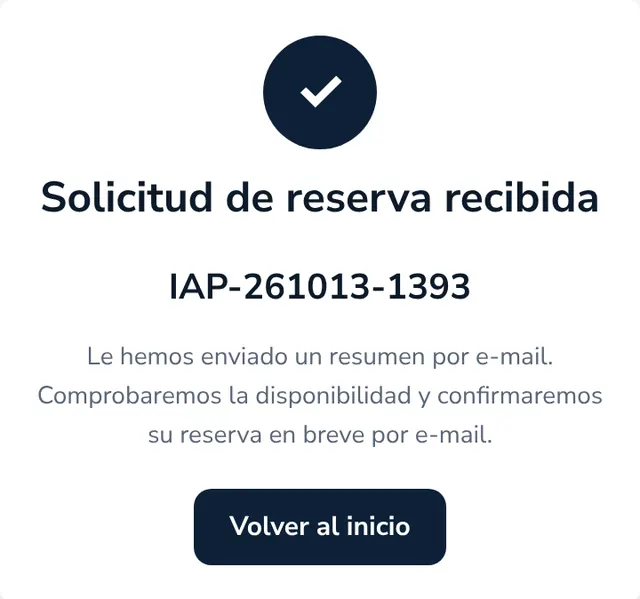 Solicitud de reserva recibida