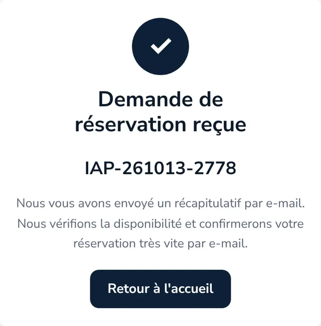 Demande de réservation reçue