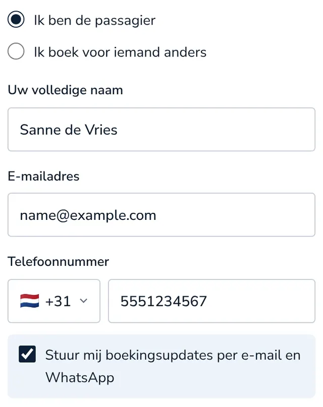 Vertel ons wie er reist